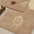 Load image into Gallery viewer, Beige Velvet Invitation Envelope - Foil -3.jpg