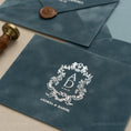 Load image into Gallery viewer, dusty-blue-velvet-invitation-envelope 3.jpg