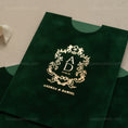 Load image into Gallery viewer, Emerald Green Velvet Sleeve Pocket - Foil - 2.jpg