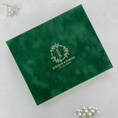 Load image into Gallery viewer, Foil Stamped Velvet Keepsake Box - Handmade Wedding Memory Box with Raised Monogram & Date