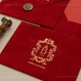 Load image into Gallery viewer, Red Velvet Invitation Envelope - Foil -2.jpg
