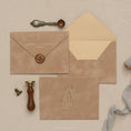 Load image into Gallery viewer, beige-velvet-invitation-envelope 1.jpg