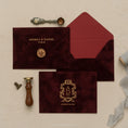 Load image into Gallery viewer, burgundy-velvet-invitation-envelope 1.jpg