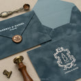 Load image into Gallery viewer, dusty-blue-velvet-invitation-envelope 3.jpg