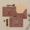 Load image into Gallery viewer, dusty-rose-velvet-invitation-envelope 1.jpg