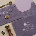 Load image into Gallery viewer, lavender-velvet-invitation-envelope 3.jpg