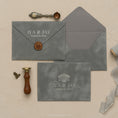 Load image into Gallery viewer, light-gray-velvet-invitation-envelope 1.jpg