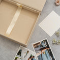Load image into Gallery viewer, Personalized Wedding Memory Box - Luxe Natural Linen Heirloom for Vows & Keepsakes, Custom with Monogram and Date