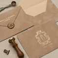 Load image into Gallery viewer, beige-velvet-invitation-envelope 2.jpg
