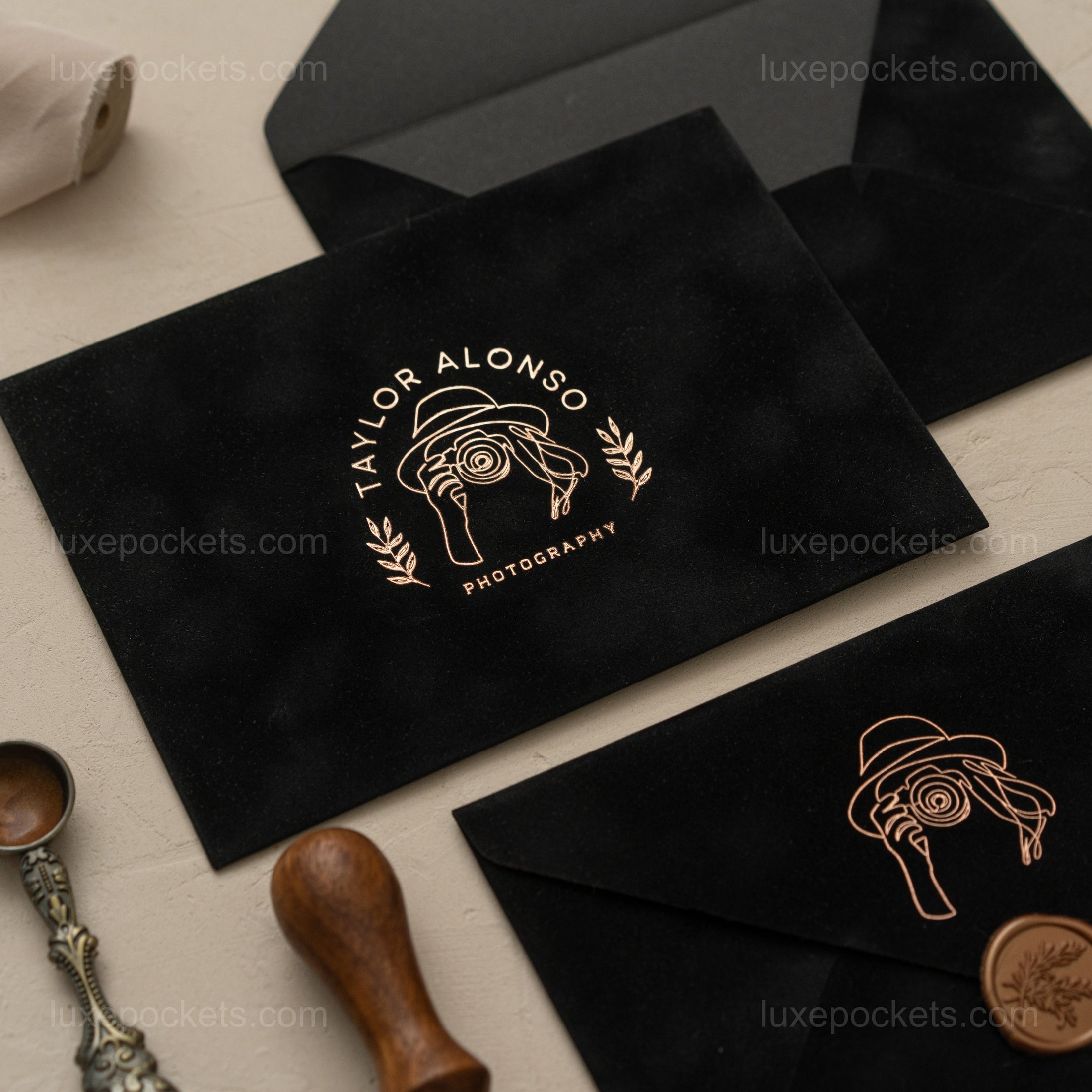 Black Velvet Envelope
