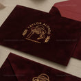 Load image into Gallery viewer, Burgundy Velvet Envelope
