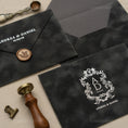 Load image into Gallery viewer, dark-gray-velvet-invitation-envelope 2.jpg
