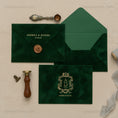 Load image into Gallery viewer, emerald-green-velvet-invitation-envelope 1.jpg
