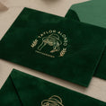 Load image into Gallery viewer, Emerald Green Velvet Envelope
