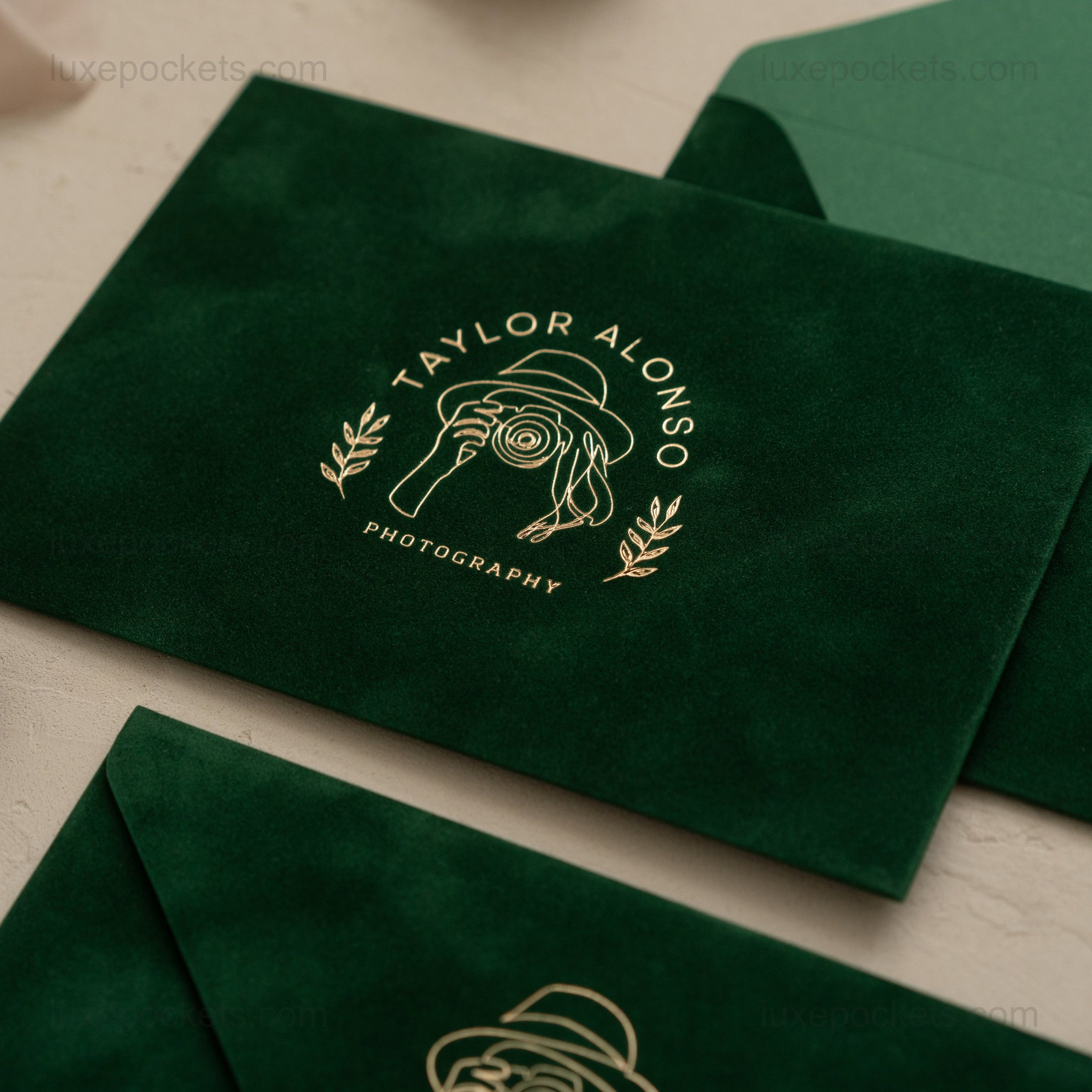 Emerald Green Velvet Envelope