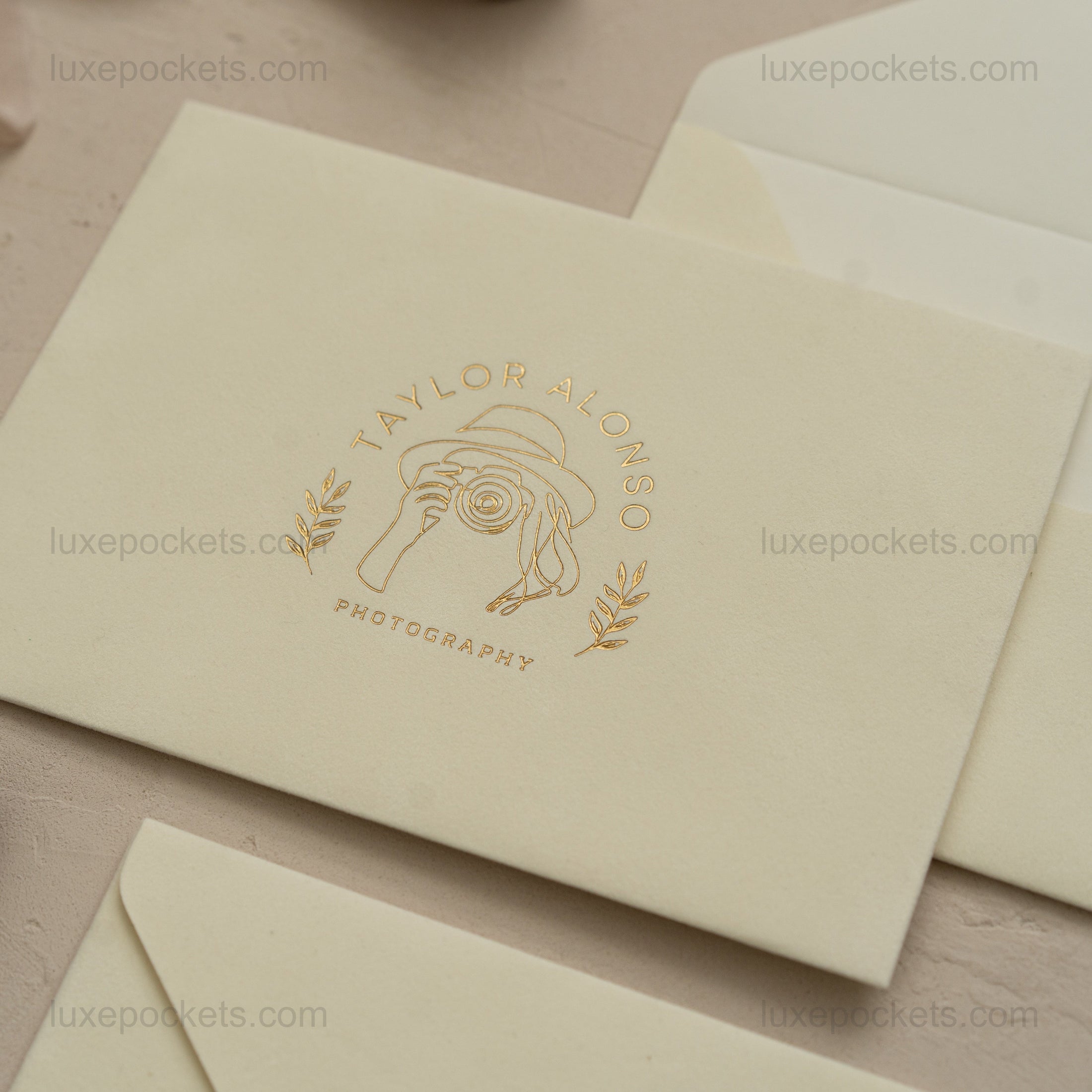 Ivory Velvet Envelope