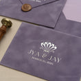 Load image into Gallery viewer, Lavender Velvet Invitation Envelope - Foil -2.jpg
