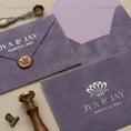Load image into Gallery viewer, lavender-velvet-invitation-envelope 2.jpg
