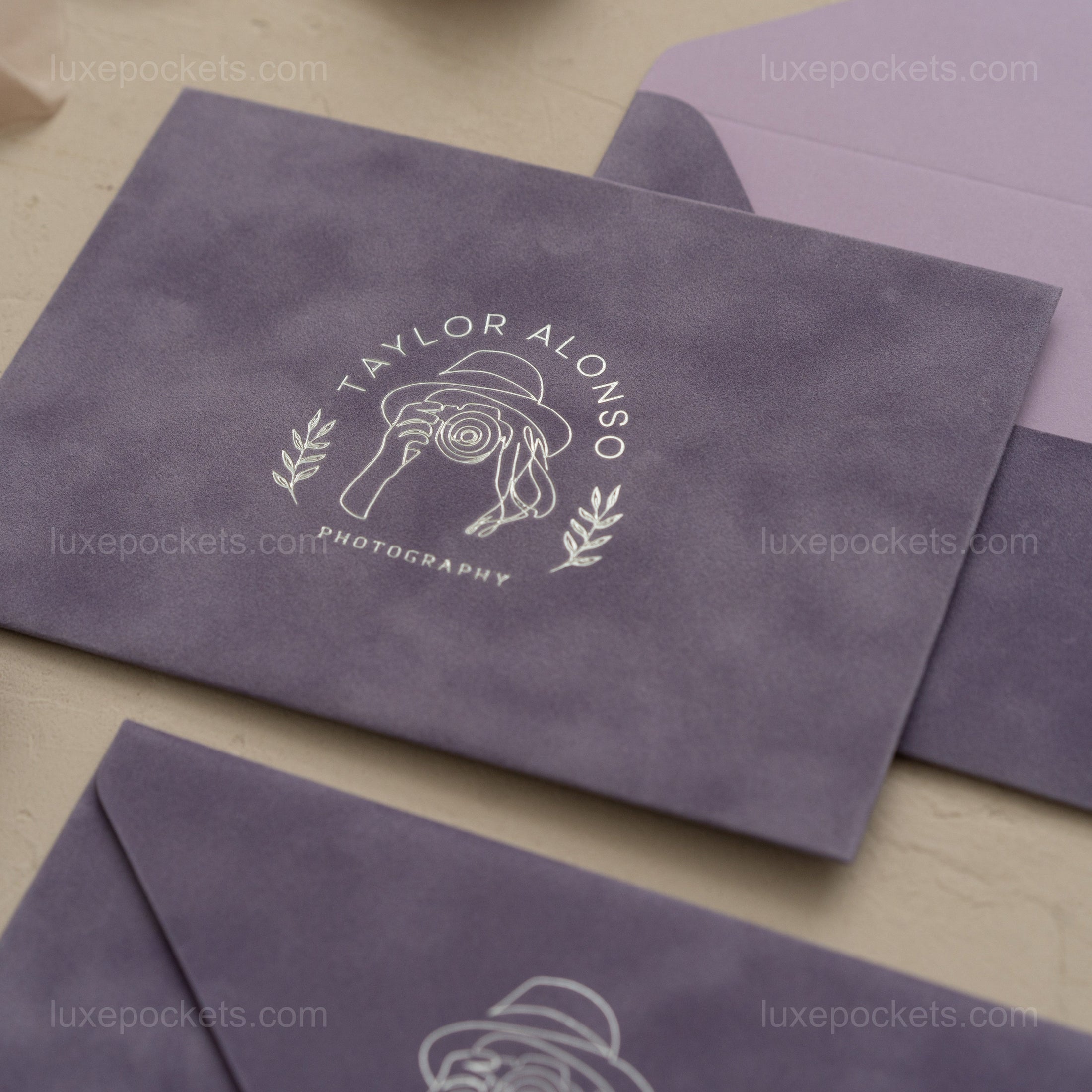 Lavender Velvet Envelope
