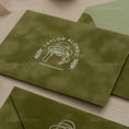 Load image into Gallery viewer, Olive Green Velvet Envelope
