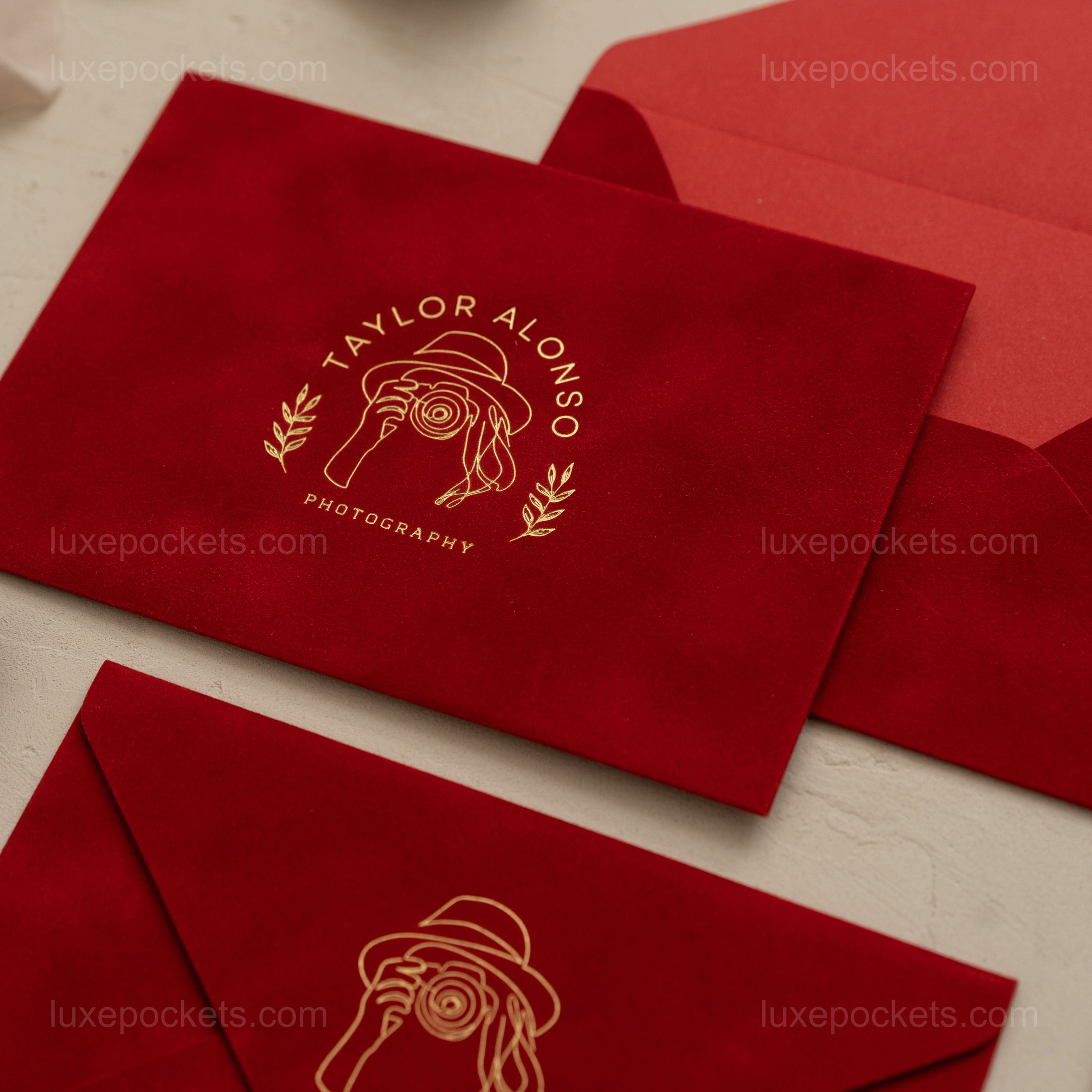 Red Velvet Photo Envelope - Foil - 2.jpg