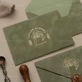 Load image into Gallery viewer, Sage Green Velvet Envelope
