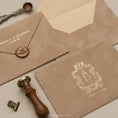 Load image into Gallery viewer, beige-velvet-invitation-envelope 2.jpg

