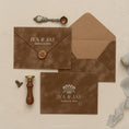 Load image into Gallery viewer, camel-velvet-invitation-envelope 1.jpg
