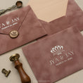 Load image into Gallery viewer, dusty-rose-velvet-invitation-envelope 3.jpg
