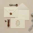 Load image into Gallery viewer, ivory-velvet-invitation-envelope 1.jpg
