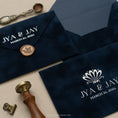 Load image into Gallery viewer, navy-blue-velvet-invitation-envelope 3.jpg

