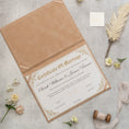 Load image into Gallery viewer, Elegant Velvet Marriage Certificate Holder - Personalized Foil Design
