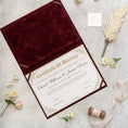 Load image into Gallery viewer, Elegant Velvet Marriage Certificate Holder - Personalized Foil Design
