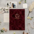 Load image into Gallery viewer, Elegant Velvet Marriage Certificate Holder - Personalized Foil Design
