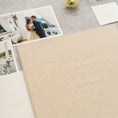 Load image into Gallery viewer, Premium Natural Linen Cover for Marriage Certificate - Personalized Foil Stamp
