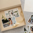 Load image into Gallery viewer, Personalized Wedding Memory Box - Luxe Natural Linen Heirloom for Vows & Keepsakes, Custom with Monogram and Date
