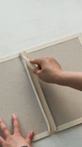 Load and play video in Gallery viewer, Premium Natural Linen Cover for Marriage Certificate - Personalized Foil Stamp
