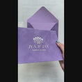 Load and play video in Gallery viewer, Lavender Velvet Envelope
