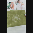 Load and play video in Gallery viewer, Olive Green Velvet Envelope
