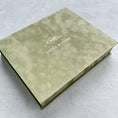 Load image into Gallery viewer, Foil Stamped Velvet Keepsake Box - Handmade Wedding Memory Box with Raised Monogram & Date
