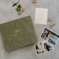 Load image into Gallery viewer, Foil Stamped Velvet Keepsake Box - Handmade Wedding Memory Box with Raised Monogram & Date
